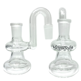 AFM AI God Horus 9mm Glass Beaker Bong and Dry-Catcher Set on White Background