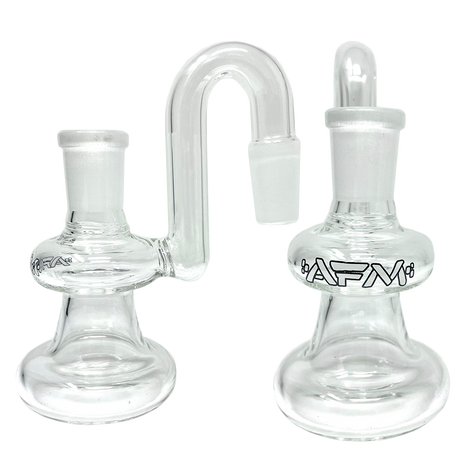 AFM AI God Horus 9mm Glass Beaker Bong and Dry-Catcher Set on White Background