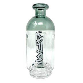 6" AFM Puffco Peak Rounded Attachment in Borosilicate Glass with AFM Logo - Front View