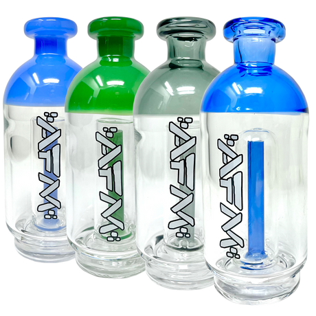 AFM Puffco Peak Rounded Attachments in Blue, Green, and Clear Borosilicate Glass