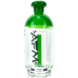 6" AFM Puffco Peak Rounded Attachment in Borosilicate Glass with Green Accents - Front View