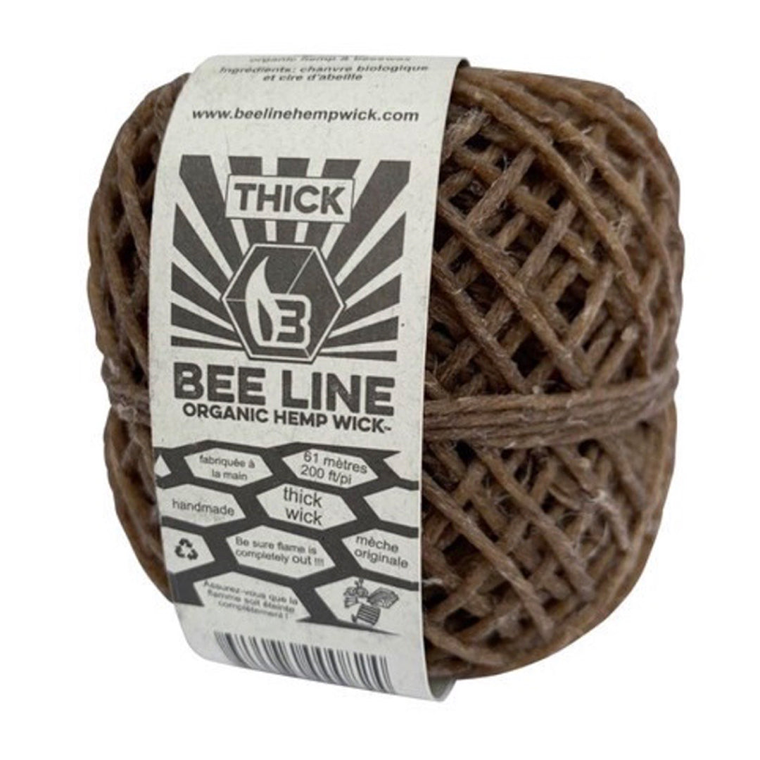 Bee Line certified organic hemp wick coated in beeswax
