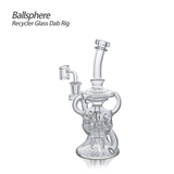 Waxmaid 7.68‘‘ Ballsphere Recycler Glass Dab Rig