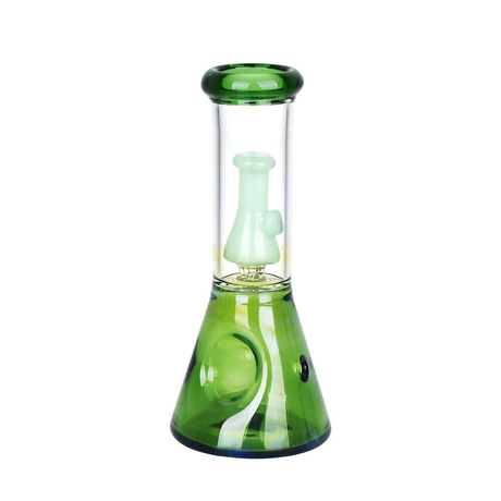 Beaker Perc Glass Hand Pipe | 6.5" | Colors Vary