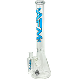 AFM 18" Clear Glass Beaker Bong with Showerhead Perc and Colored Logo