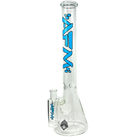 AFM 18" Clear Glass Beaker Bong with Showerhead Perc and Colored Logo