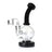 1Stop Glass Round Globe Dab Rig in Black with Inset Perc, 90 Degree Joint, Front View