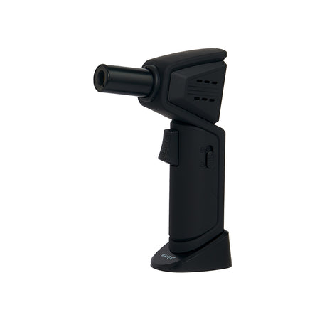 Maven Torch Nova Jet Flame Lighter in Black - Side View with Adjustable Flame Control