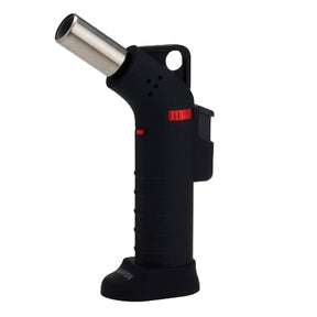Maven One 7.5" Black Heavy Duty Jet Flame Lighter, Windproof, Refillable, Front View