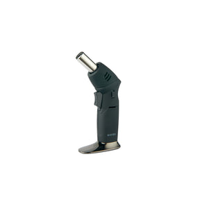 Maven Torch Model T Adjustable Jet Flame Butane Lighter in Black, Side View, for Dab Rigs
