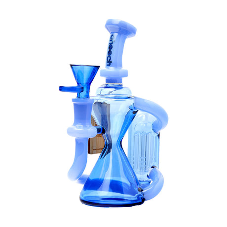 Cheech Glass 7" Tree Perc Recycler Water Pipe in Blue with 14mm Female Joint