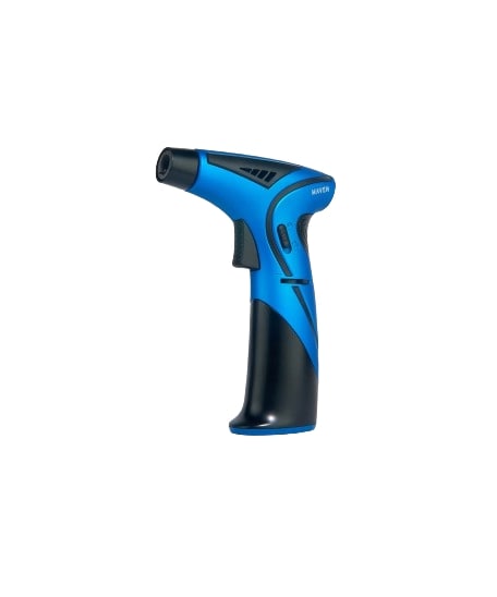 Maven Torch Space 7" Blue Ergonomic Dab Torch, High-Intensity, Windproof, Refillable, Side View