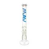 MAV Glass 18" Classic Straight Bong in Borosilicate with Clear Glass - Front View