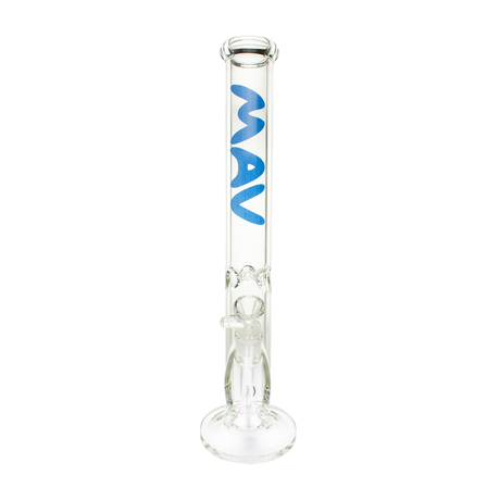 MAV Glass 18" Classic Straight Bong in Borosilicate with Clear Glass - Front View