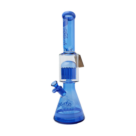 Cheech Glass 18" Double Trouble Water Pipe in Blue with 14mm Female Joint
