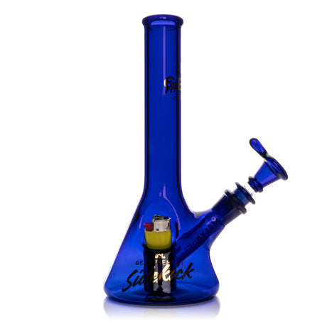 Gear Premium 9 Sidekick Mini Beaker in Blue, borosilicate glass water pipe with lighter holster