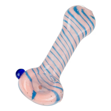 Bold Striation Spoon Pipe | 3.5" | Colors Vary