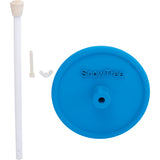 Snowtree Glass Drying Rack in blue with detachable parts, top view on white background