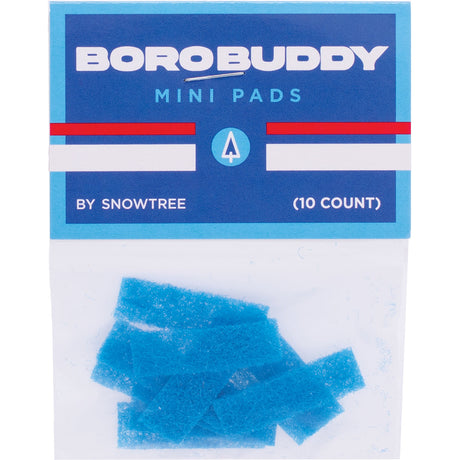 BoroBuddy Mini Cleaning Pads by Snowtree, 10 count package, front view on white background