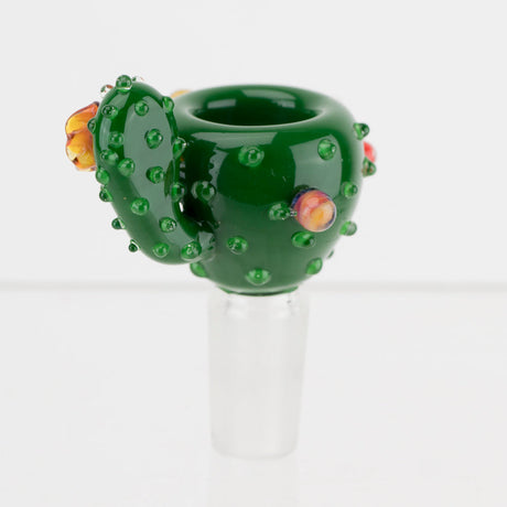 Empire Glassworks UV Cactus Bowl Piece, 14mm, Front View on Seamless White Background