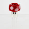 Empire Glassworks Red Mushroom Bowl Piece, 14mm, Borosilicate Glass, Front View