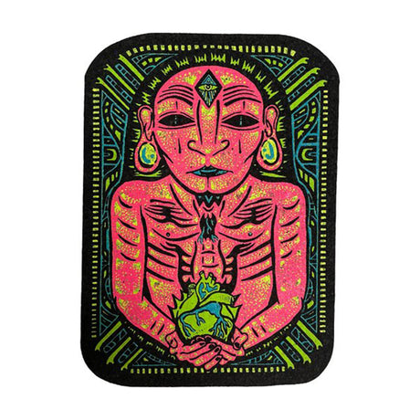 East Coasters 10" Dab Mat with vibrant Buddha design, non-slip backing, perfect for rig stability
