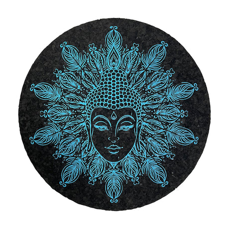 East Coasters 8 inch Dab Mat featuring a Buddha Head design, ideal for home decor and kitchen use.
