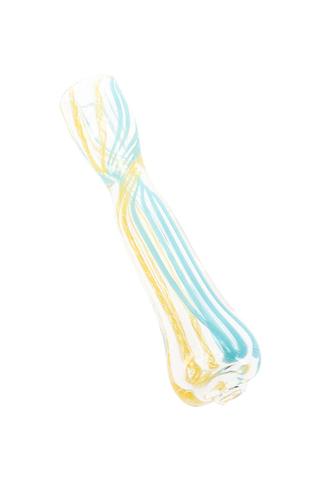 Color-Changing Striped Glass Chillum Party Twist 3 inch
