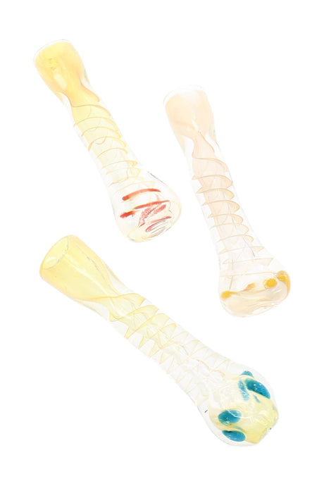 Color-Changing Spiral Glass Chillum Twist Pop 3 inch alternate view