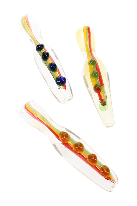 Color-Changing Rasta Glass Chillum Island Spark 3 inch alternate view
