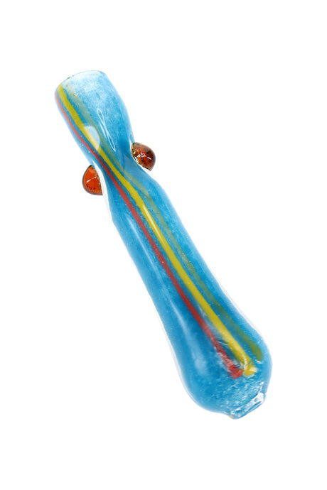 Rasta Stripe Frit Glass Chillum Reggae Rocket 3 inch