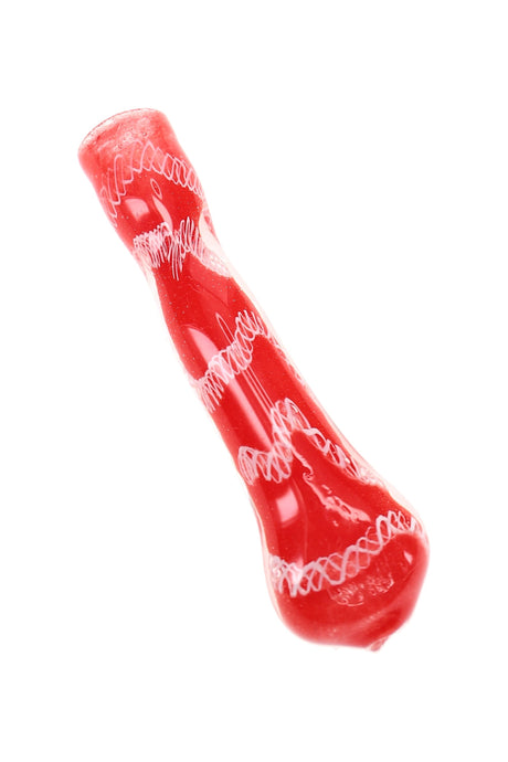 Colorful Frit Striped Glass Chillum Rainbow Rail 3 inch