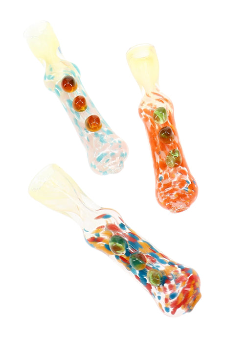 Confetti Frit Color-Changing Glass Chillum Party Popper 3 inch alternate view