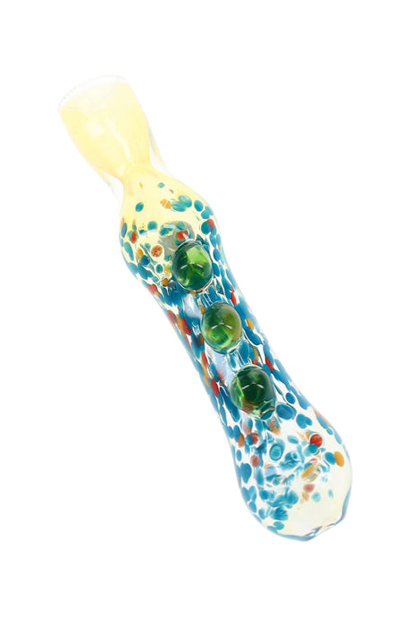 Confetti Frit Color-Changing Glass Chillum Party Popper 3 inch
