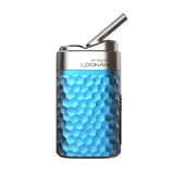 Lookah Python Vaporizer with blue honeycomb design, front view, portable for on-the-go use