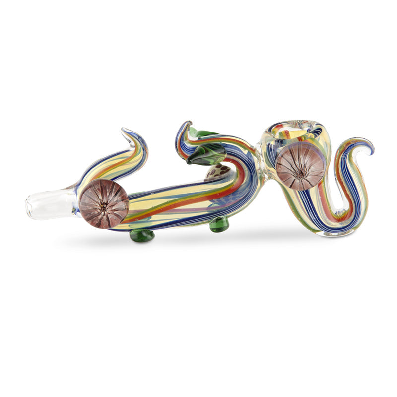 Custom Glass 6” Rasta Hammer Hand Pipe