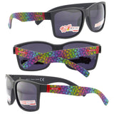 Assorted High Times Sunglasses Display with Colorful Designs - Front View
