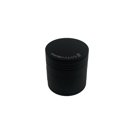 Sir Shredalot 4-Part Grinder 40mm in Black - Front View with Engraved Logo