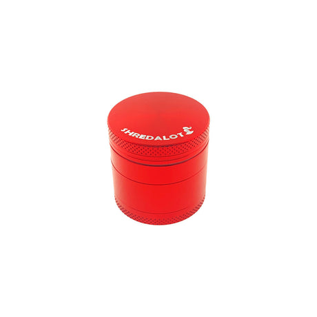 Sir Shredalot 4-part Grinder in Red, 40mm, Compact Design, Front View on White Background