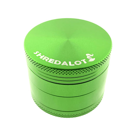 Sir Shredalot 4-Part Grinder 50mm in Vibrant Green - Top Angle View