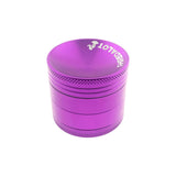 Sir Shredalot 4-Part Grinder in Purple with Carved Lid, 50mm, Front View