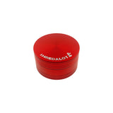 Sir Shredalot 3-part Grinder 50mm in vibrant red with textured grip - Front View