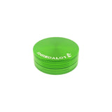 Sir Shredalot 2-Part Grinder 63mm in Vibrant Green - Top View with Fine Teeth Detail