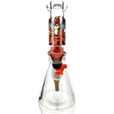 AFM 12" Anime Dragon Beaker Bong with Colored Glass and Female Joint - Front View