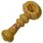 Crush Magic Genie Bottle Hand Pipe in Yellow with Vibrant Stripe Design - Compact & Carbureted