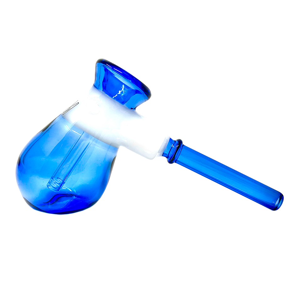 AFM 6" Fat Hammer Bubbler in Blue - Angled Side View on White Background