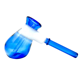 AFM 6" Fat Hammer Bubbler in Blue - Angled Side View on White Background