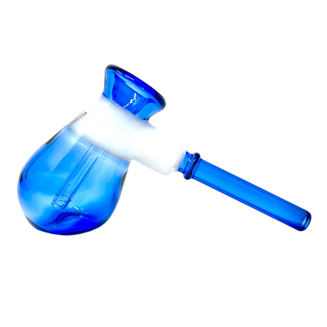 AFM 6" Fat Hammer Bubbler in Blue - Angled Side View on White Background