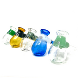 AFM 6" Fat Hammer Glass Bubblers in various colors with deep bowls, side view on white background