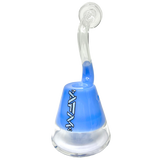 AFM 7.5" Spaceship Glass Bubbler in Blue, Front View on White Background